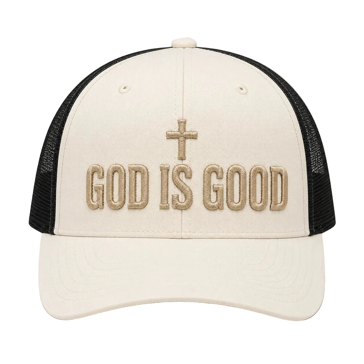 God Is Good Camo Rope Snapback Hat – Christian Embroidered Outdoor Cap