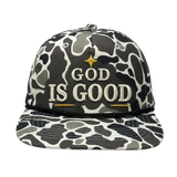 God Is Good Camo Snapback Hat – Christian Embroidered Faith Cap