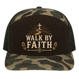 Walk by Faith Trail Trucker Hat – 2 Corinthians 5:7 Christian Outdoor Cap