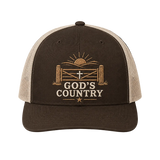 God’s Country Sunrise Gate Embroidered Trucker Hat