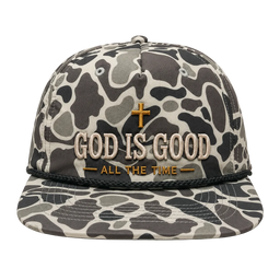 God Is Good All the Time Camo Snapback Hat – Christian Embroidered Faith Cap