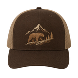Timberline Roamer Bear Embroidered Trucker Hat – Woodland Mountain Cap