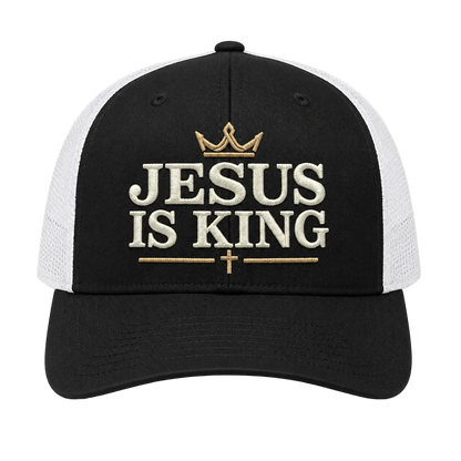 Jesus Is King Camo Rope Snapback Hat – Christian Embroidered Outdoor Cap