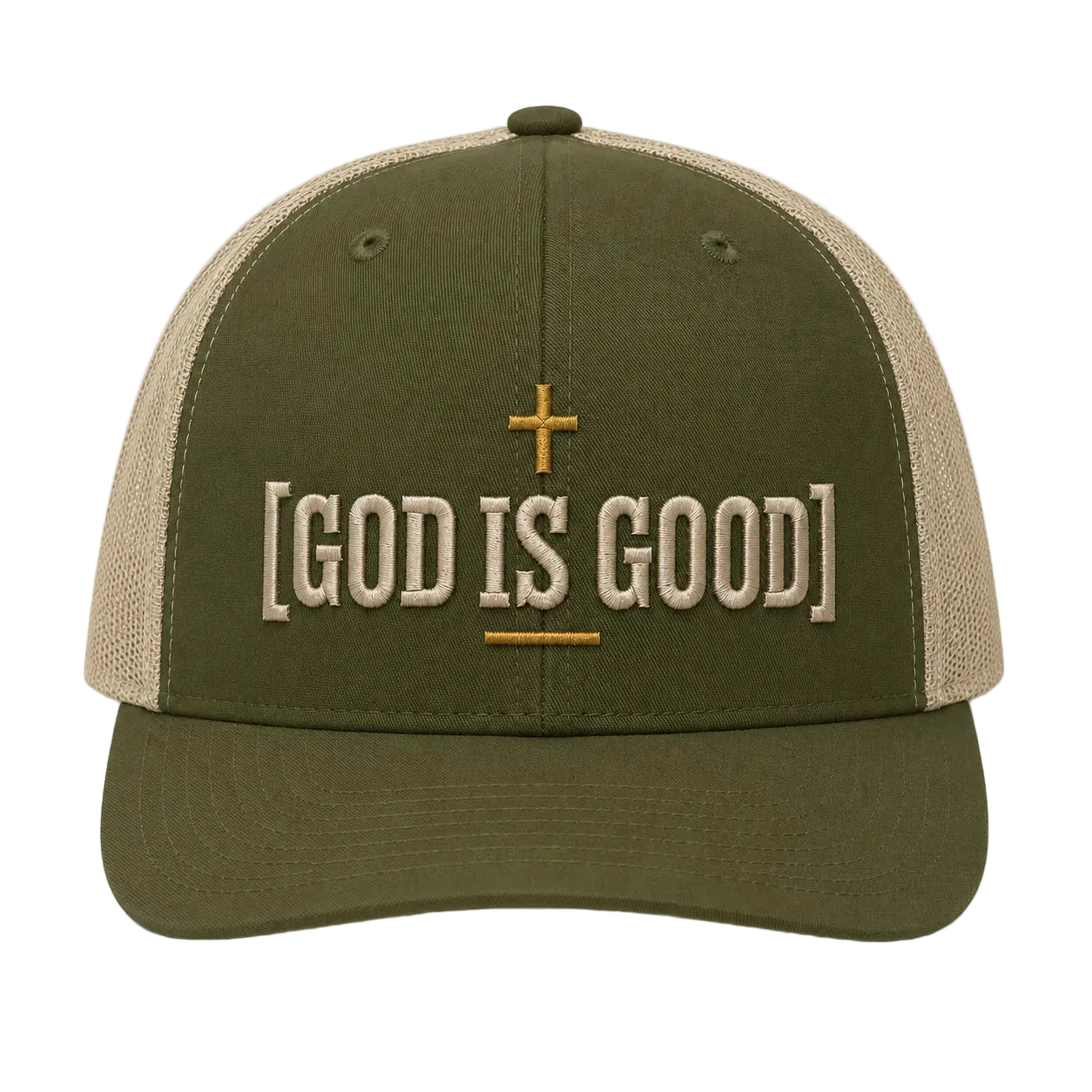 God Is Good Camo Rope Snapback Hat – Christian Embroidered Outdoor Cap