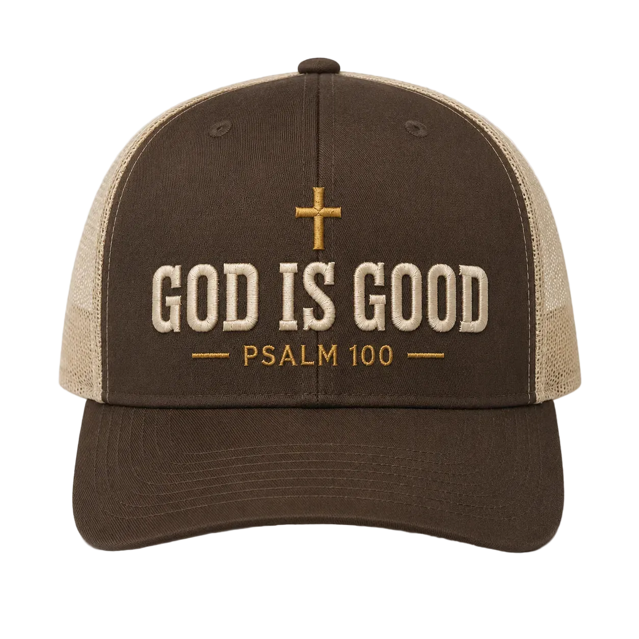God Is Good Camo Rope Snapback Hat – Christian Embroidered Outdoor Cap