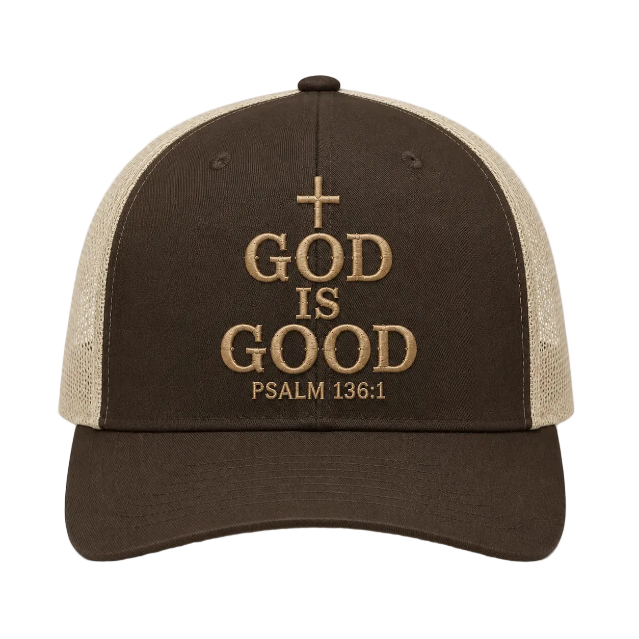 God Is Good Camo Rope Snapback Hat – Christian Embroidered Outdoor Cap
