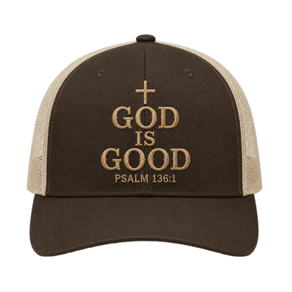 God Is Good Camo Rope Snapback Hat – Christian Embroidered Outdoor Cap