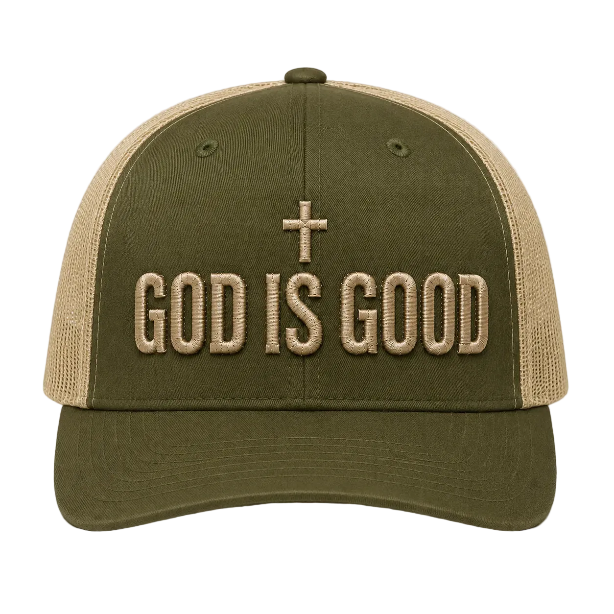 God Is Good Camo Rope Snapback Hat – Christian Embroidered Outdoor Cap