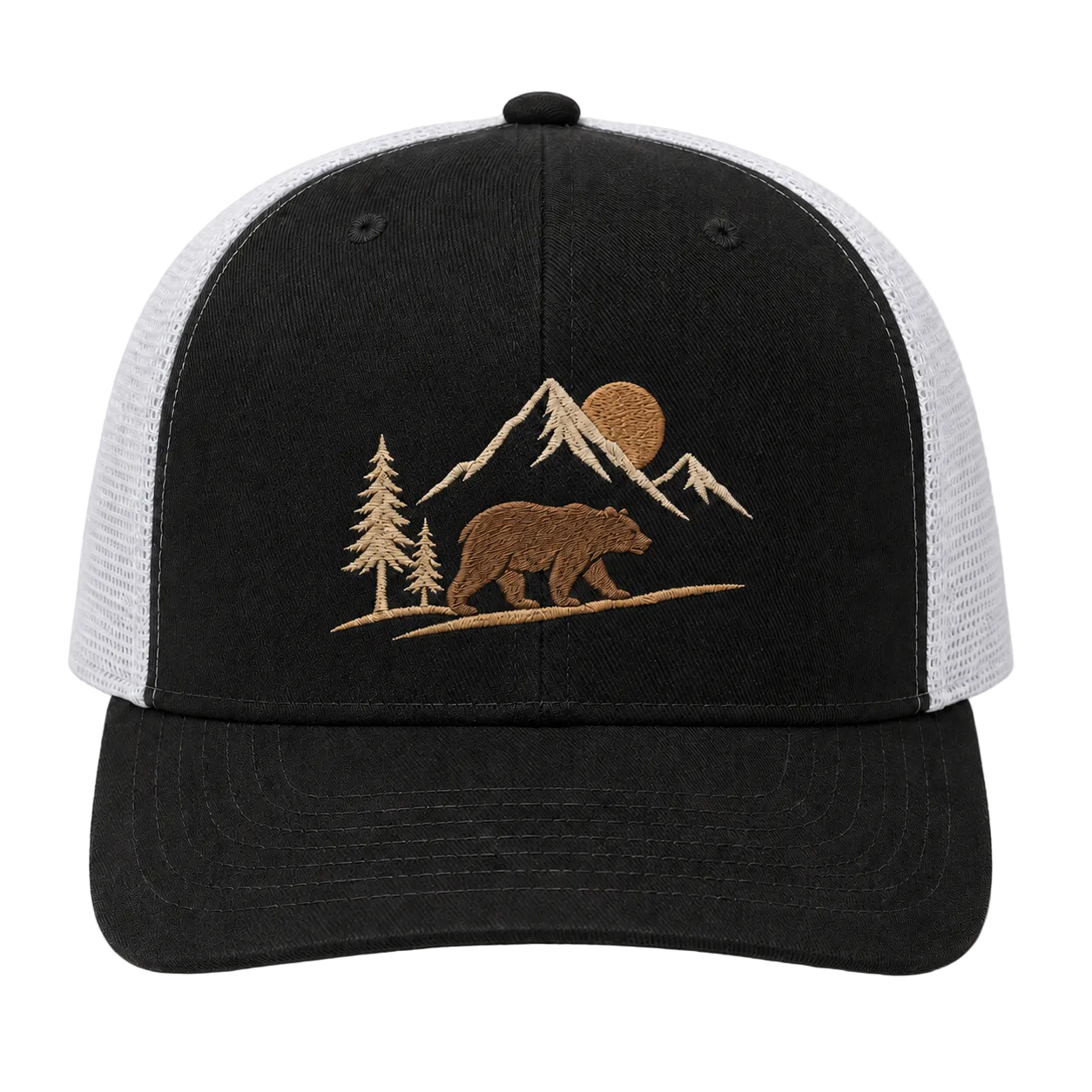 Cedar Pass Bear Embroidered Trucker Hat – Backcountry Trail Cap