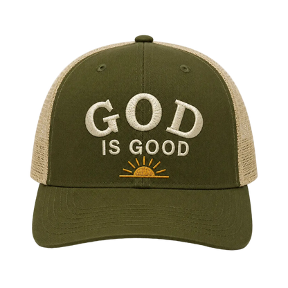 God Is Good Camo Snapback Hat – Christian Embroidered Faith Cap