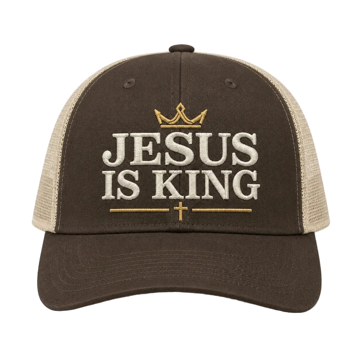 Jesus Is King Camo Rope Snapback Hat – Christian Embroidered Outdoor Cap