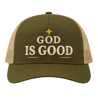 God Is Good Camo Snapback Hat – Christian Embroidered Faith Cap