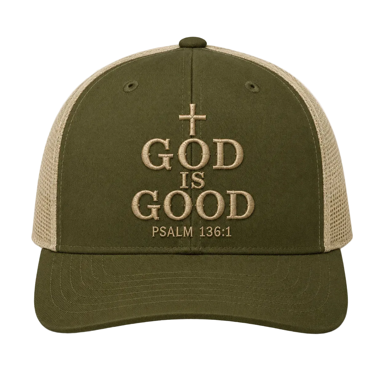 God Is Good Camo Rope Snapback Hat – Christian Embroidered Outdoor Cap
