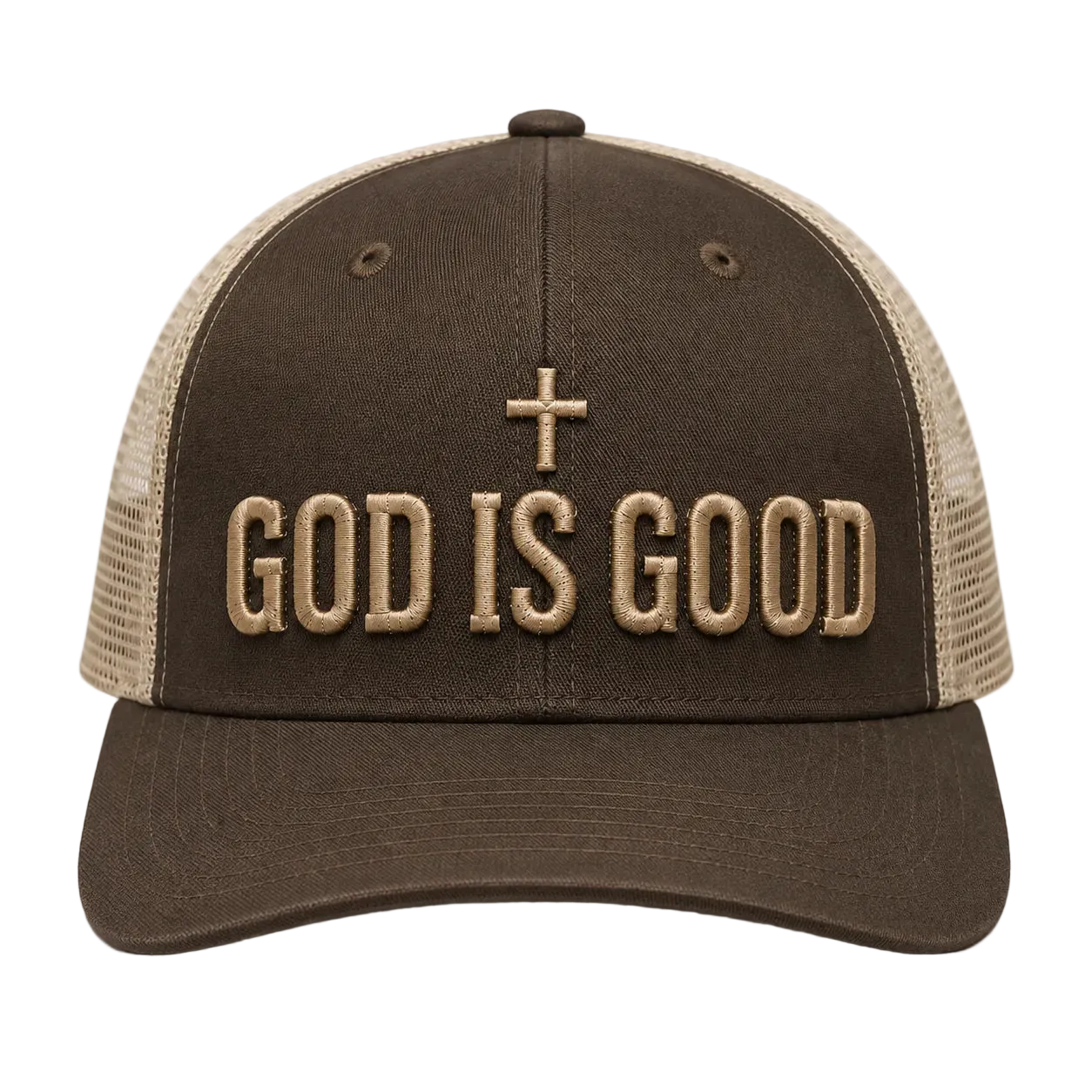 God Is Good Camo Rope Snapback Hat – Christian Embroidered Outdoor Cap