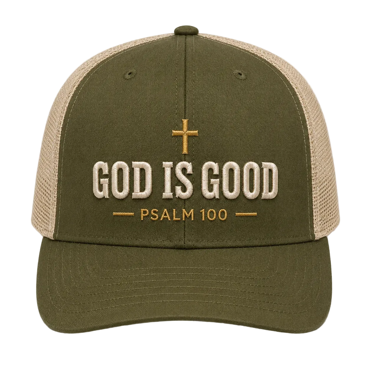 God Is Good Camo Rope Snapback Hat – Christian Embroidered Outdoor Cap