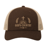 God’s Country Cross & Harvest Embroidered Trucker Hat