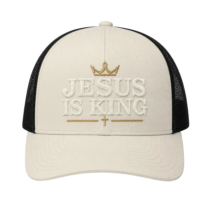 Jesus Is King Camo Rope Snapback Hat – Christian Embroidered Outdoor Cap