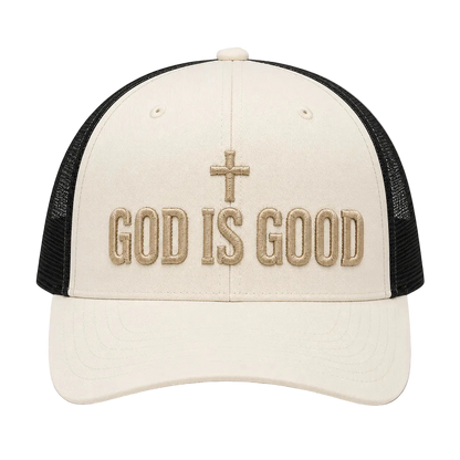 God Is Good Camo Rope Snapback Hat – Christian Embroidered Outdoor Cap