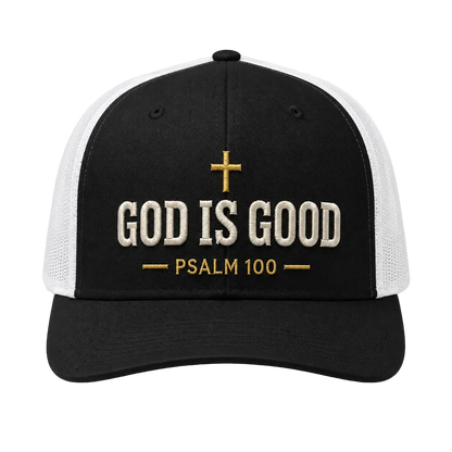 God Is Good Camo Rope Snapback Hat – Christian Embroidered Outdoor Cap