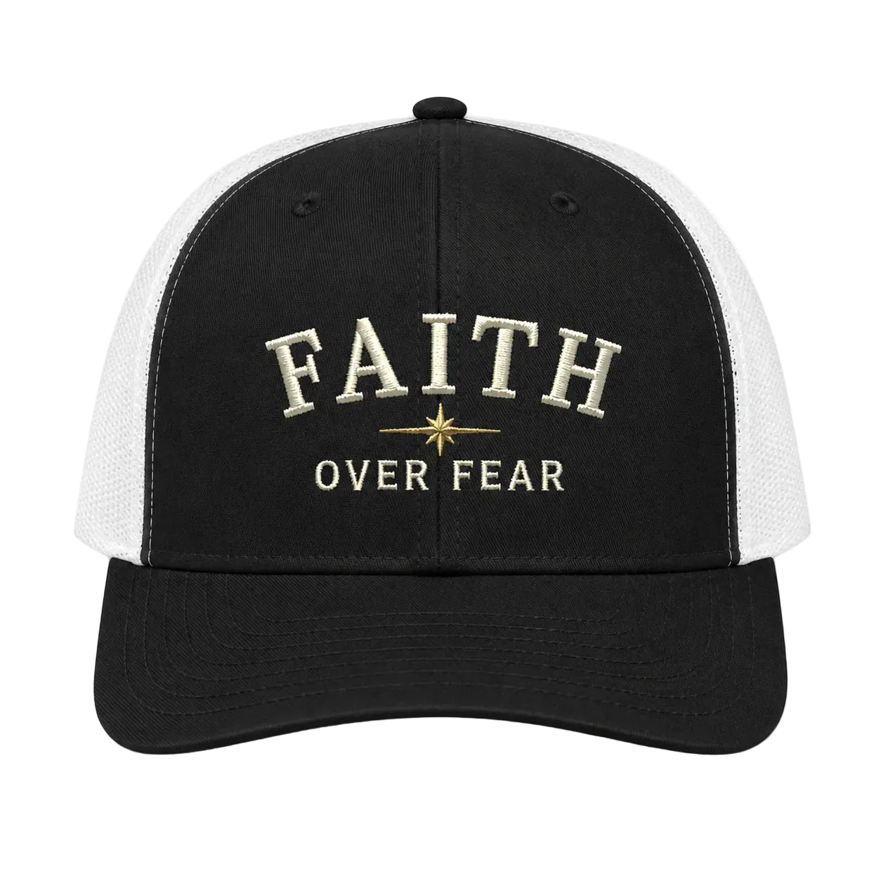 Faith Over Fear Camo Rope Snapback Hat – Christian Embroidered Outdoor Cap