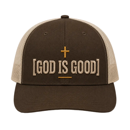 God Is Good Camo Rope Snapback Hat – Christian Embroidered Outdoor Cap