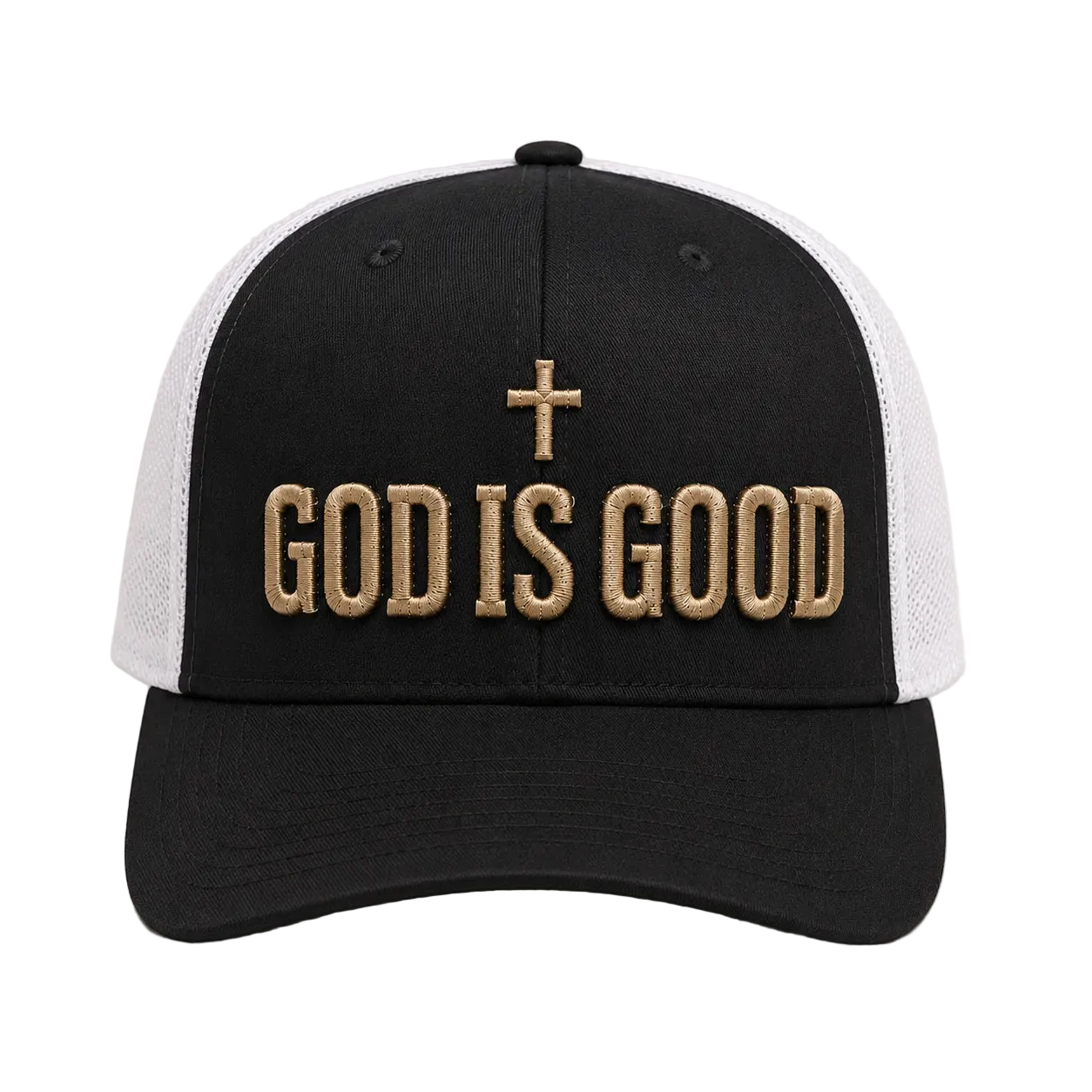 God Is Good Camo Rope Snapback Hat – Christian Embroidered Outdoor Cap