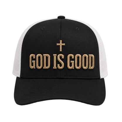 God Is Good Camo Rope Snapback Hat – Christian Embroidered Outdoor Cap