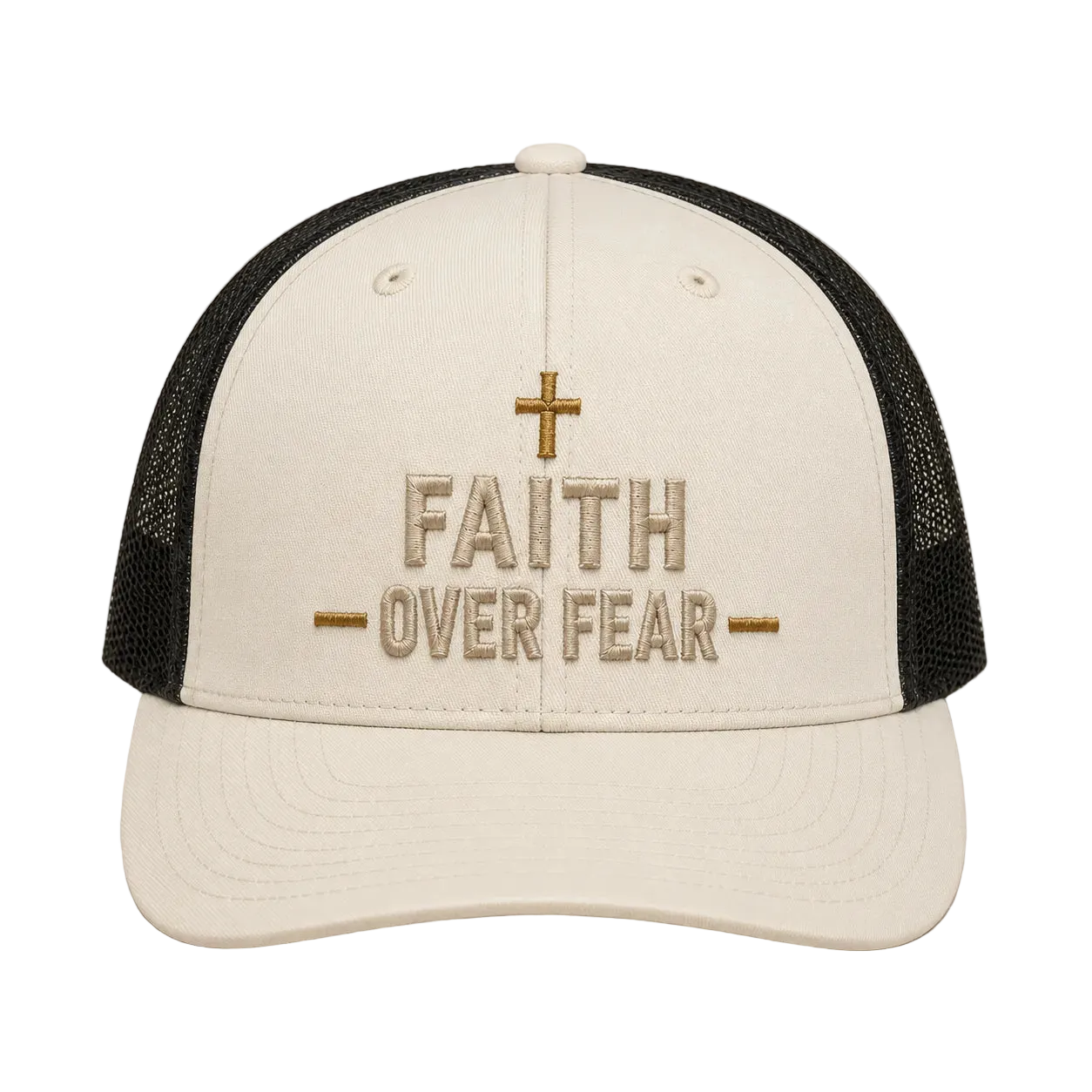 Faith Over Fear Camo Rope Snapback Hat – Christian Embroidered Outdoor Cap