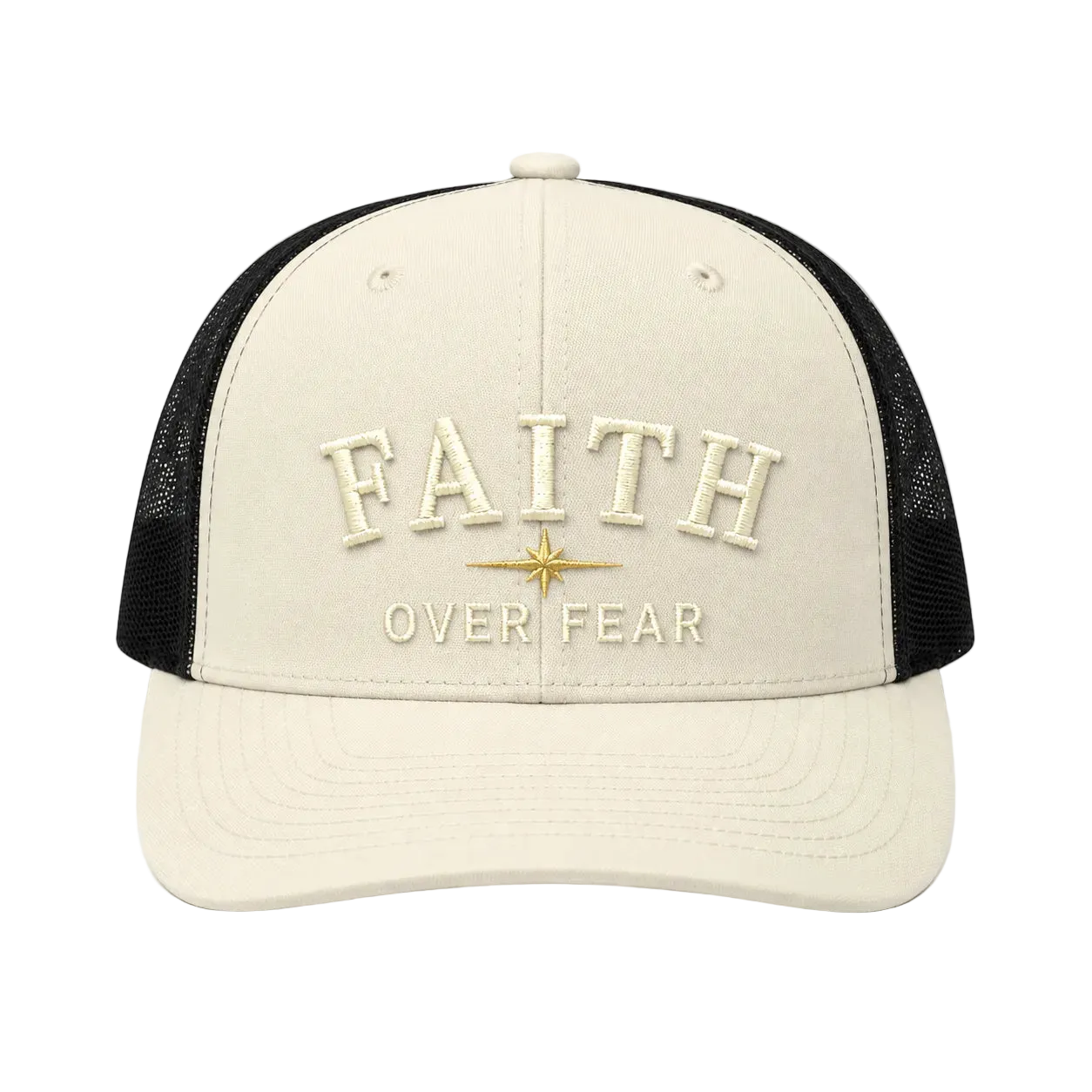 Faith Over Fear Camo Rope Snapback Hat – Christian Embroidered Outdoor Cap