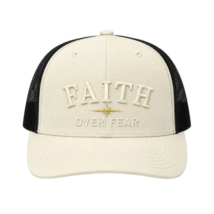 Faith Over Fear Camo Rope Snapback Hat – Christian Embroidered Outdoor Cap
