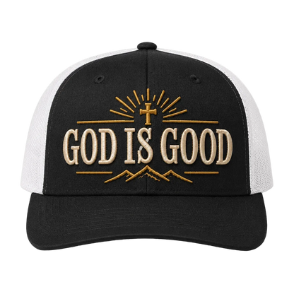 God Is Good All the Time Camo Snapback Hat – Christian Embroidered Outdoor Cap