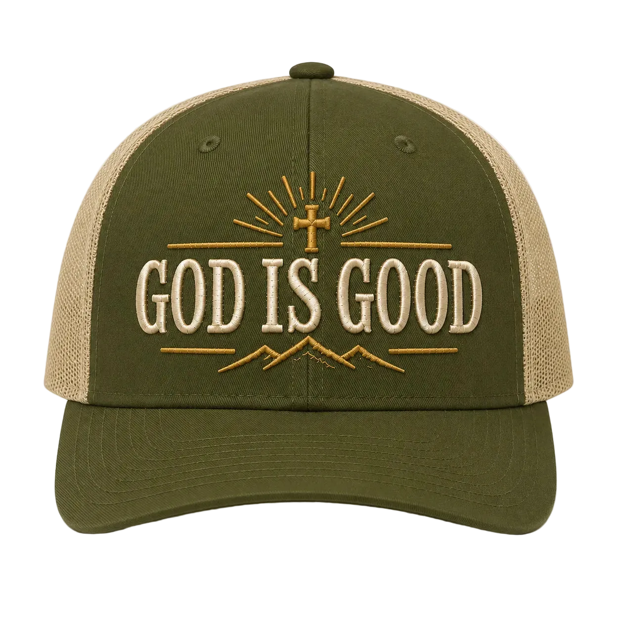 God Is Good All the Time Camo Snapback Hat – Christian Embroidered Outdoor Cap