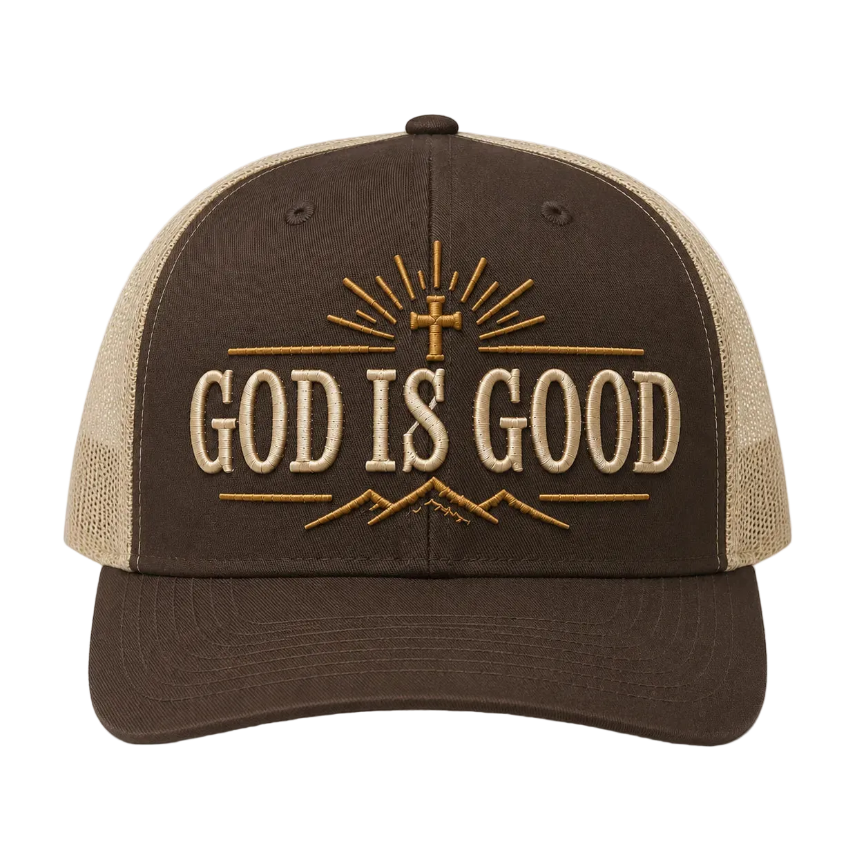 God Is Good All the Time Camo Snapback Hat – Christian Embroidered Outdoor Cap