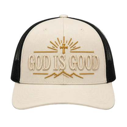 God Is Good All the Time Camo Snapback Hat – Christian Embroidered Outdoor Cap