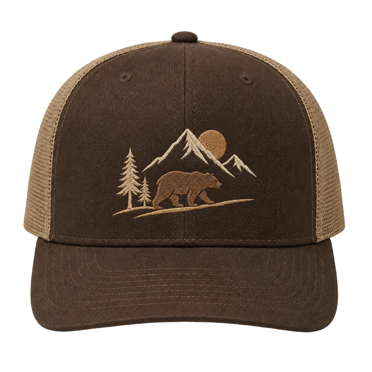Cedar Pass Bear Embroidered Trucker Hat – Backcountry Trail Cap