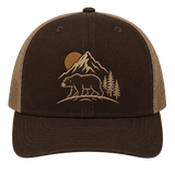 Last Light Black Bear Embroidered Trucker Hat – Mountain Pine Cap