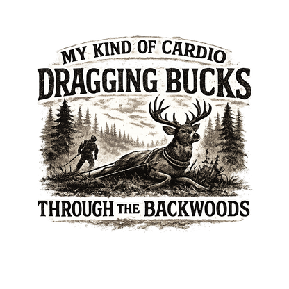 My Kind of Cardio Dragging Bucks Hunting T-Shirt
